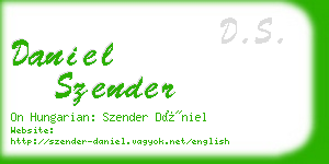 daniel szender business card